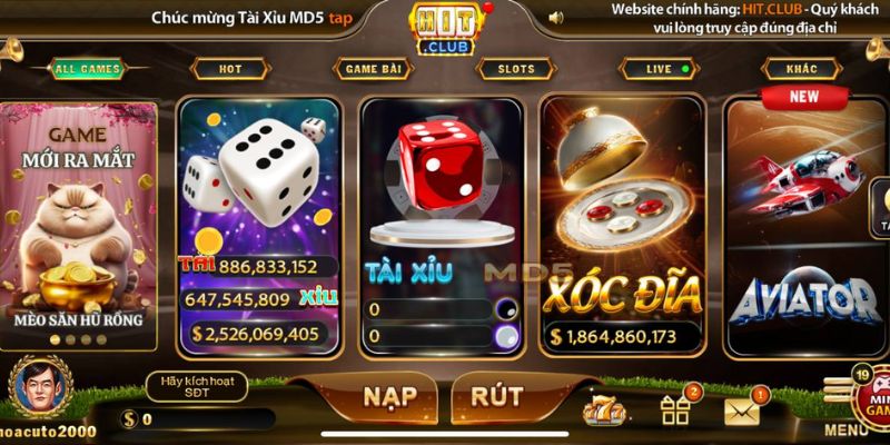 Hitclub khuấy đảo cộng đồng với kho game đồ sộ